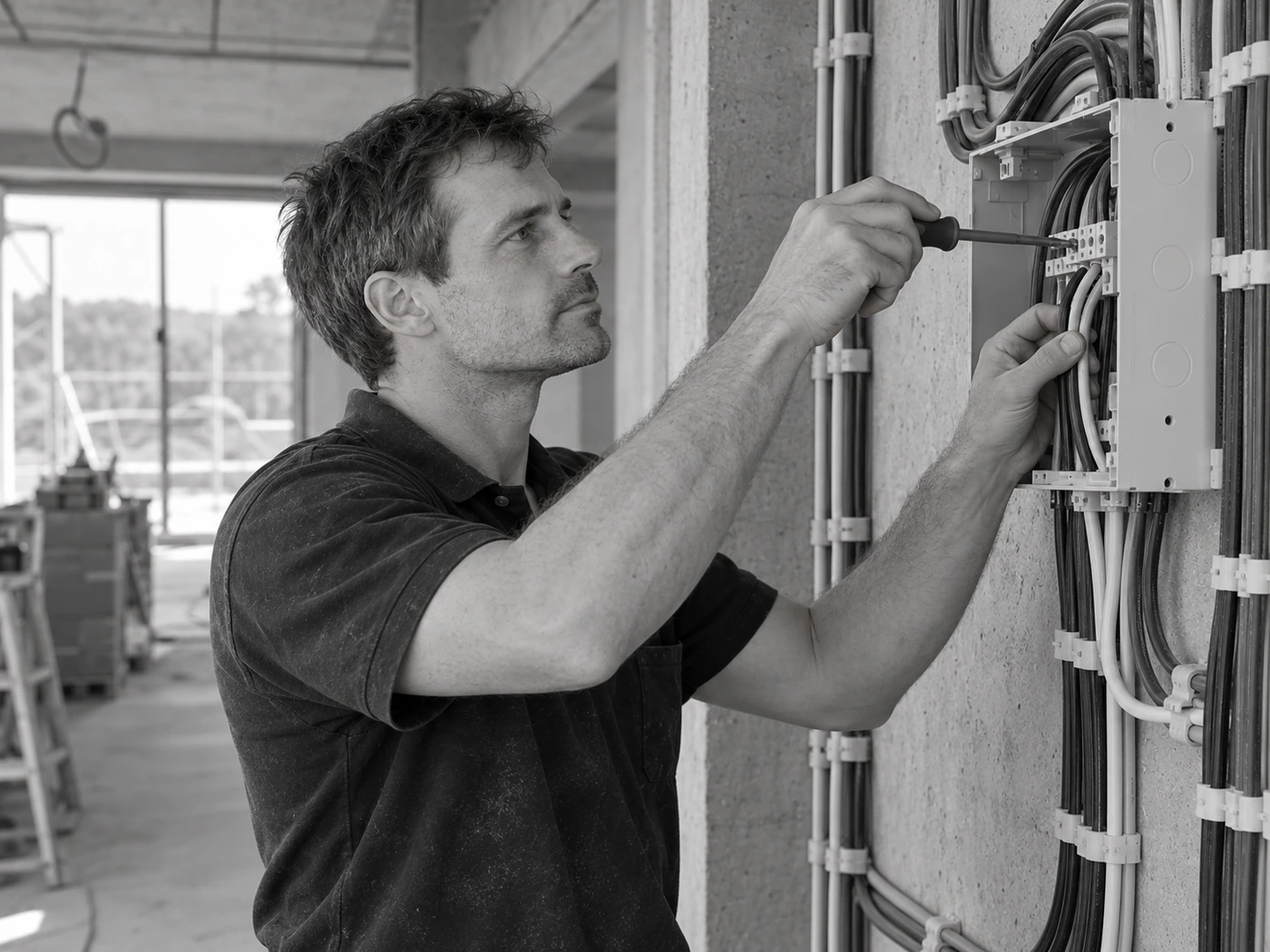 Tradesman at a worksite